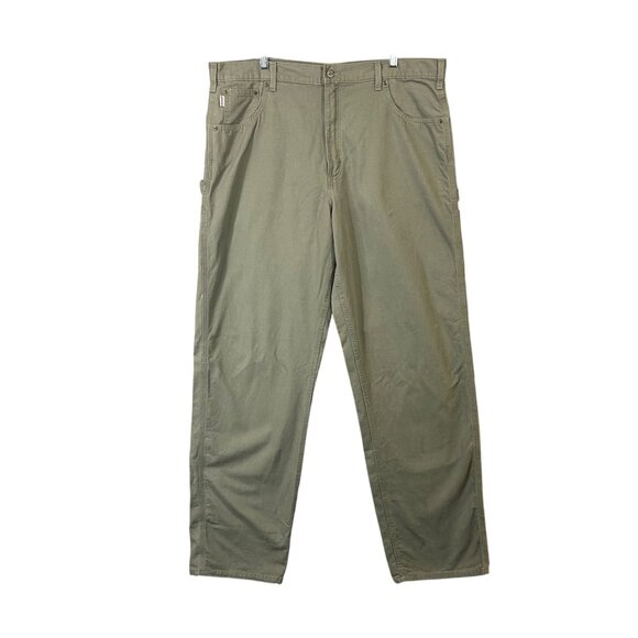 Carhartt Pants Men's 40x36 Green Loose Fit Cotton Canvas Carpenter NWT - Picture 1 of 13